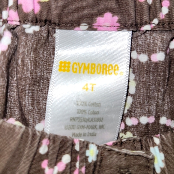 🌸 Vintage Gymboree Outlet Brown Floral Bow Strap Button Front Sundress 4T - Picture 6 of 7